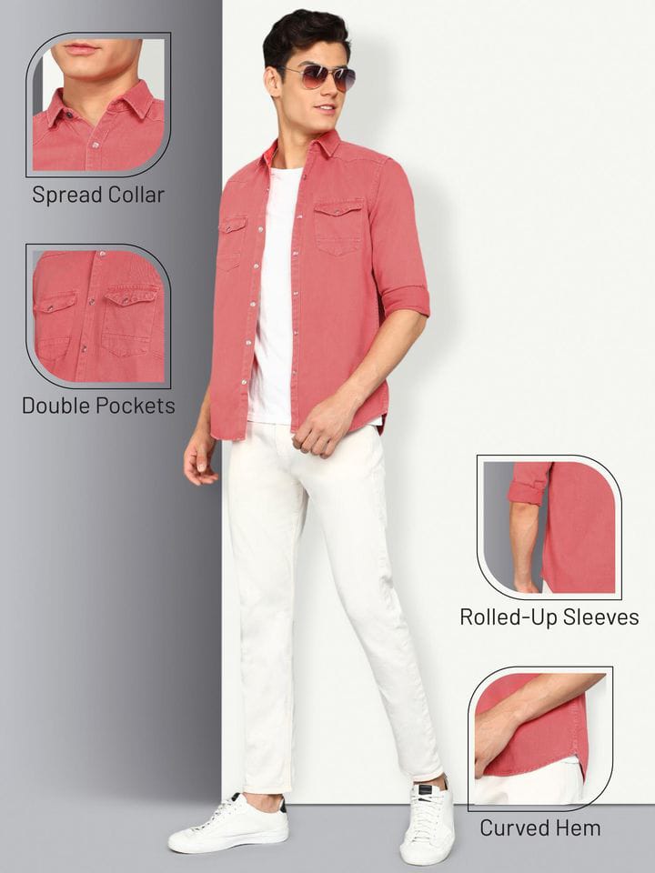 KUONS AVENUEMen Denim Casual Shirt - Image 4