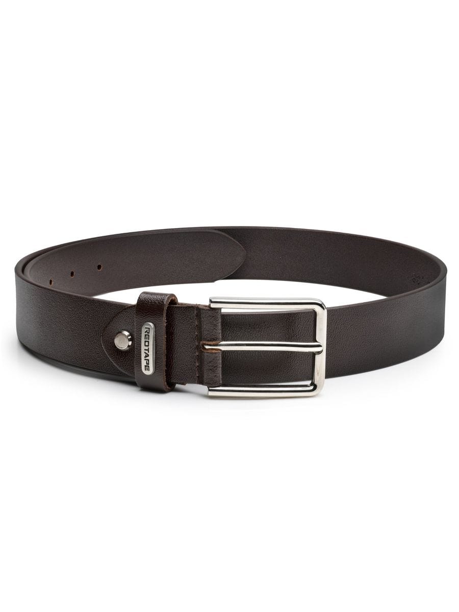 Men Brown Solid Formal Leather Belt