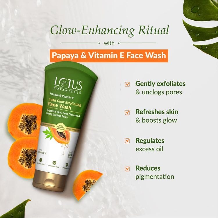 Lotus Botanicals Papaya & Vitamin E FACE WASH