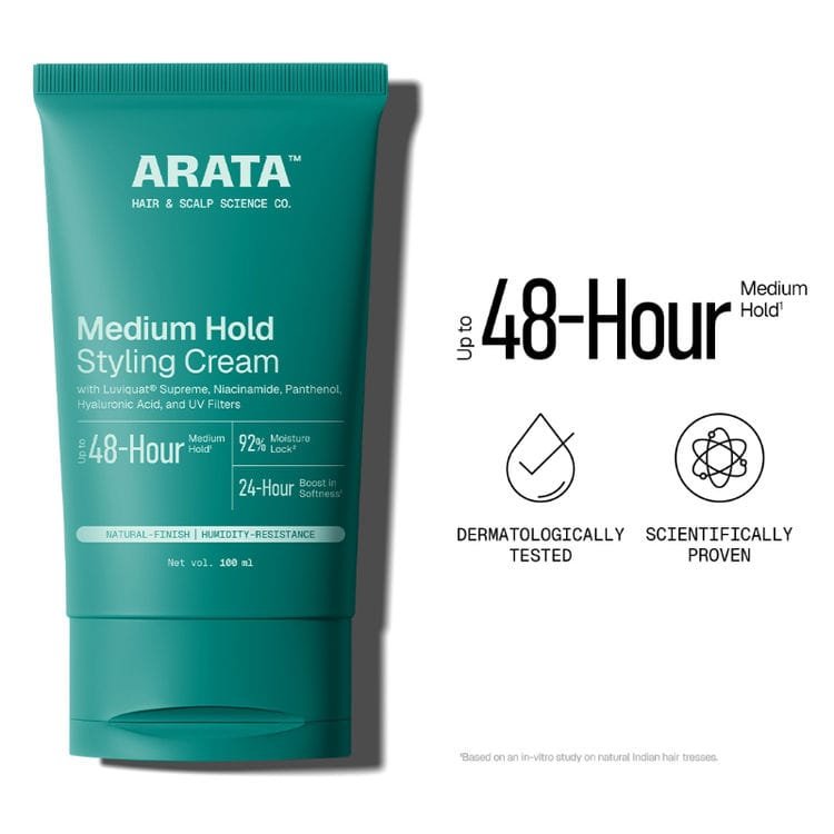 Arata Styling Hair Cream For Frizz Free & Definition