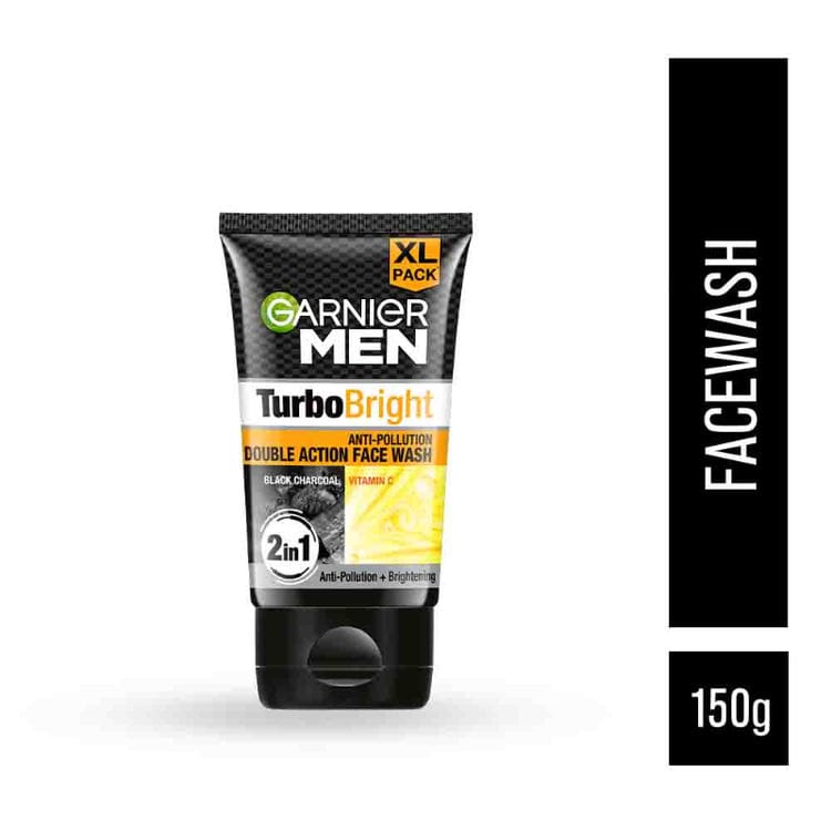 Garnier Men Turbo Bright Double Action Face Wash,